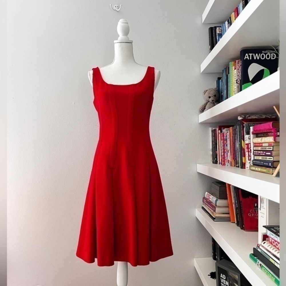 Elegant Red Sleeveless Dress
